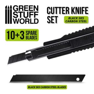 GSW Black Hobby Knife + 10x Black spare blades